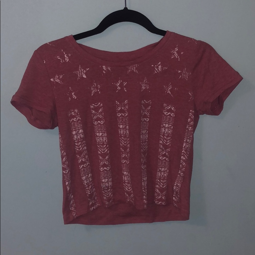 Pink American crop top